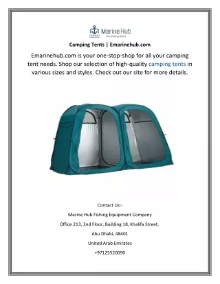 Camping Tents Emarinehub.com