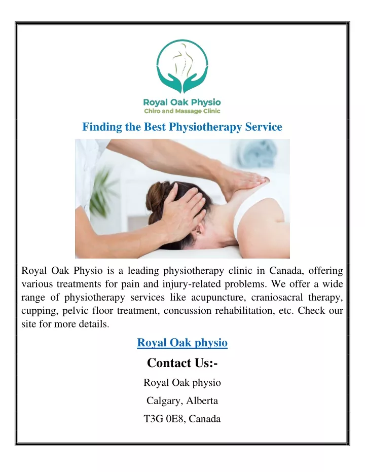 finding the best physiotherapy service