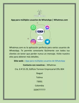 App para múltiples usuarios de WhatsApp  Whatmas