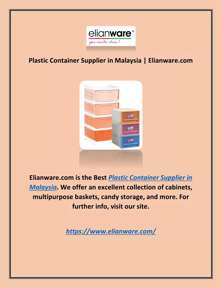 plastic container supplier in malaysia elianware