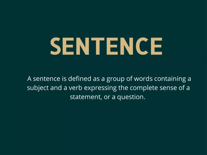 sentence