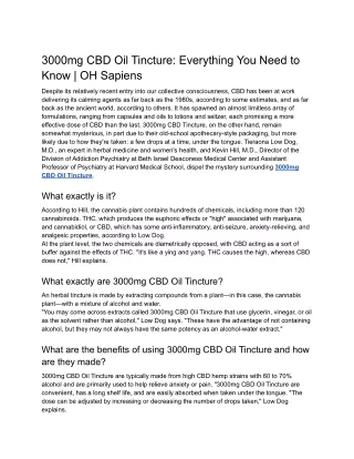 3000mg CBD Oil Tincture_ Everything You Need to Know _ OH Sapiens