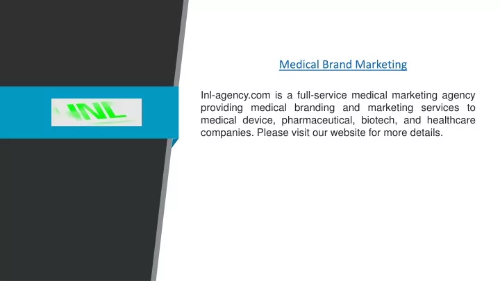 medical brand marketing