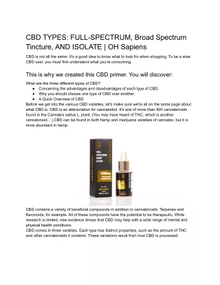 CBD TYPES_ FULL-SPECTRUM, Broad Spectrum Tincture, AND ISOLATE _ OH Sapiens
