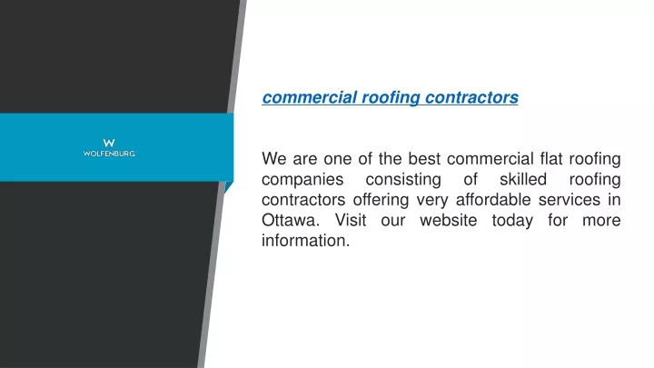 commercial roofing contractors