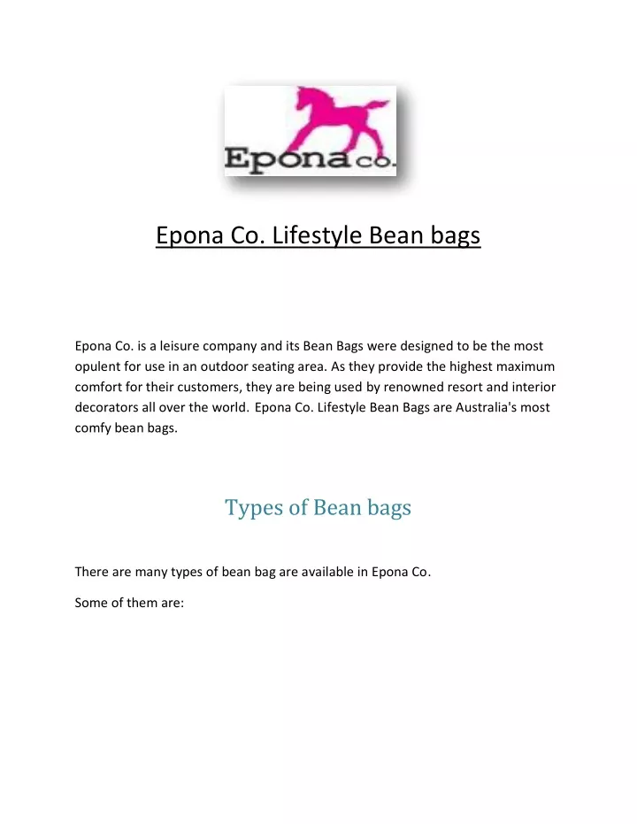epona co lifestyle bean bags