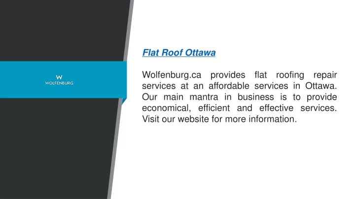 flat roof ottawa wolfenburg ca provides flat