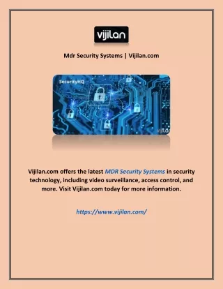 mdr security systems vijilan com