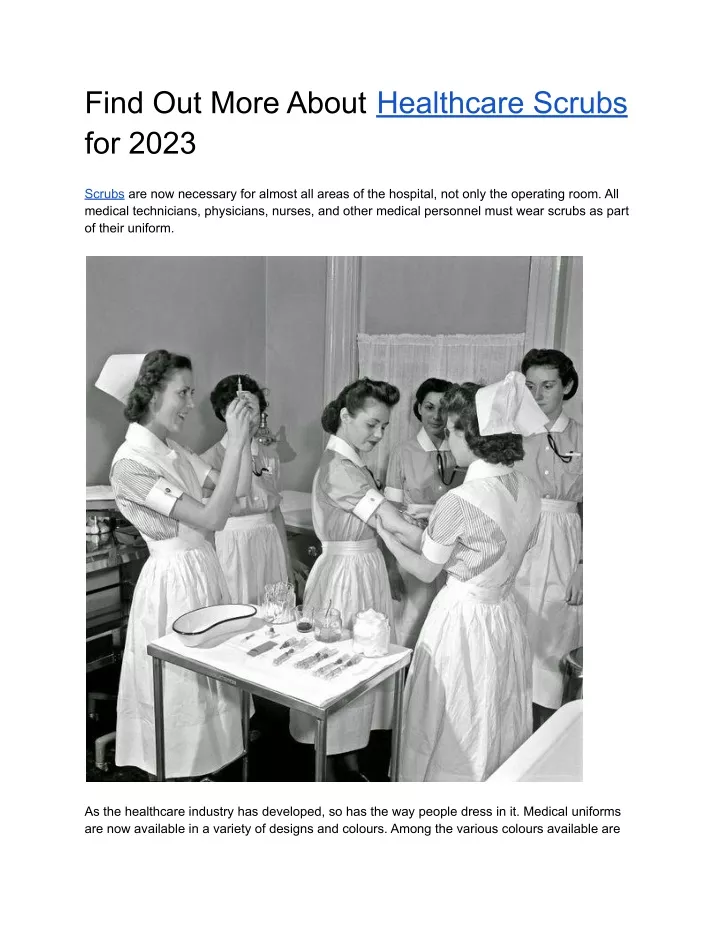 find out more about healthcare scrubs for 2023