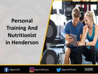 Personal Training And Nutritionist in Henderson