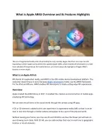 What is Apple ARKit Overview and Its Features Highlights - slide 1