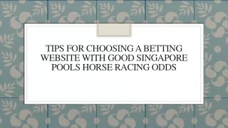 tips for choosing a betting website with good