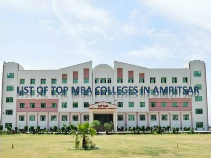 list of top mba colleges in amritsar