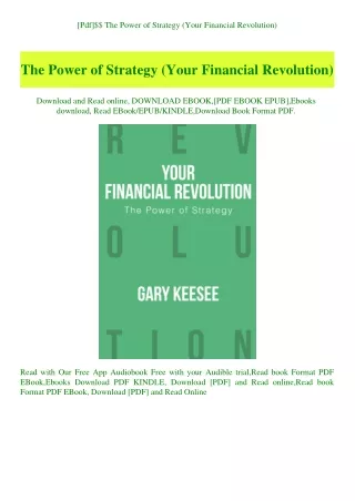 [Pdf]$$ The Power of Strategy (Your Financial Revolution) (DOWNLOAD E.B.O.O.K.^)