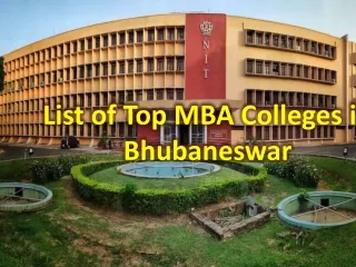 Top MBA Colleges in Bhubaneswar