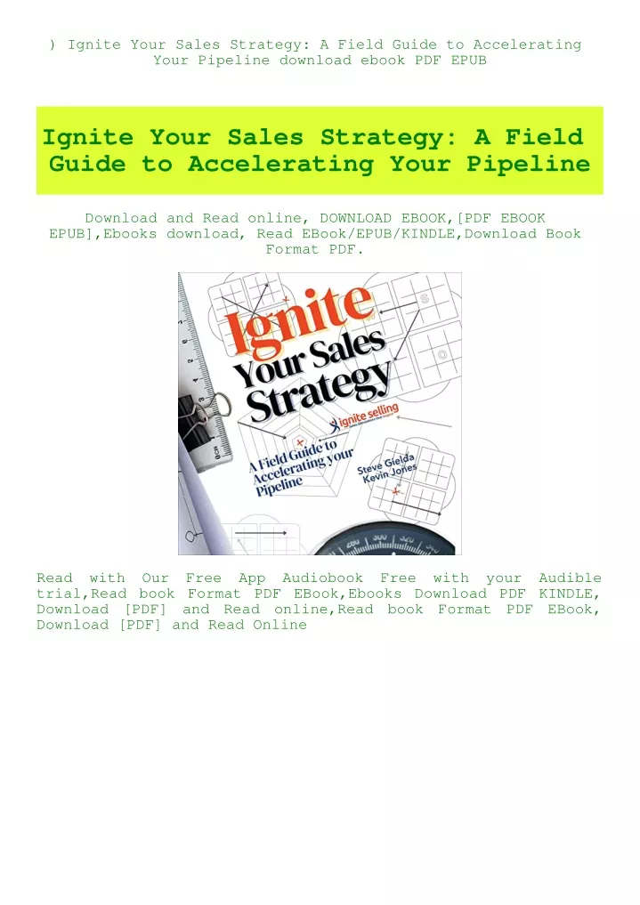 ignite your sales strategy a field guide