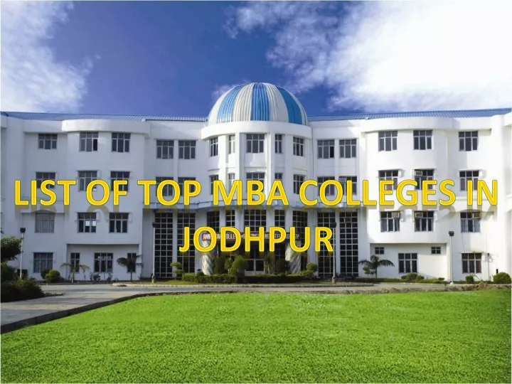 list of top mba colleges in jodhpur