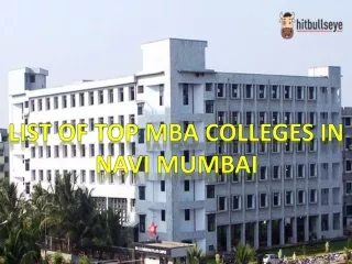 Top MBA Colleges in Navi Mumbai