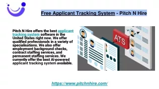 free applicant tracking system pitch n hire