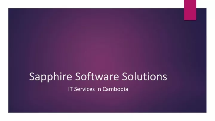 sapphire software solutions