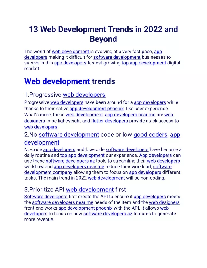 13 web development trends in 2022 and beyond