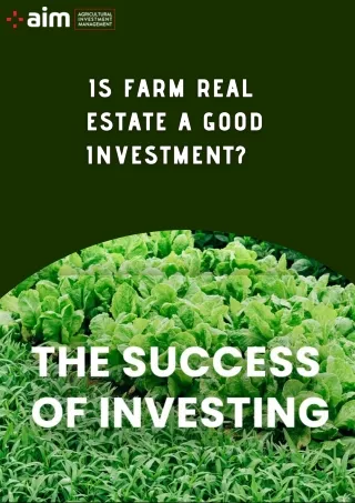 Is Farm Real  Estate a Good Investment ?