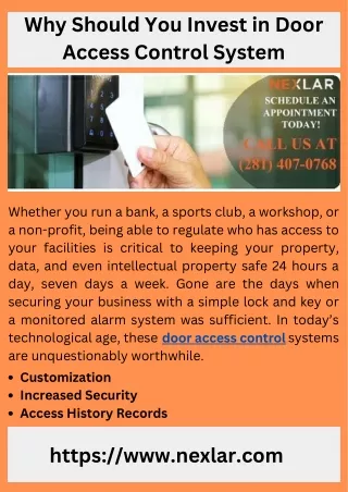 Why Should You Invest in Door Access Control System