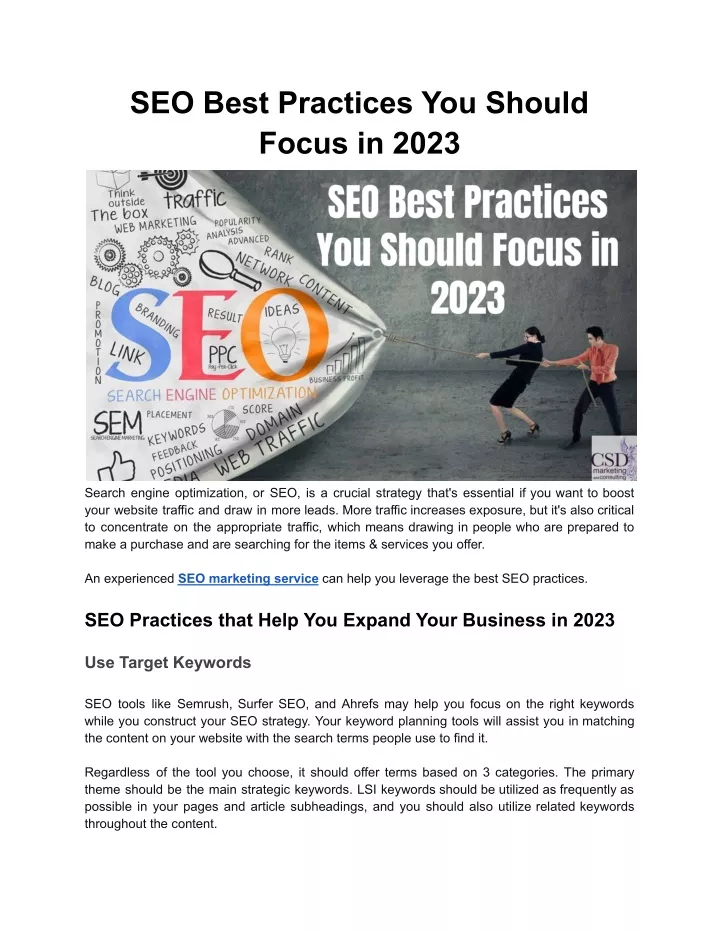 PPT - SEO Best Practices You Should Focus In 2023 PowerPoint ...