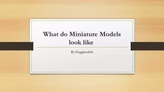 what do miniature models look like