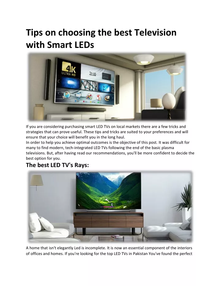 tips on choosing the best television with smart