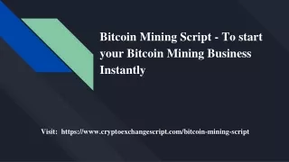 bitcoin mining script to start your bitcoin mining business instantly