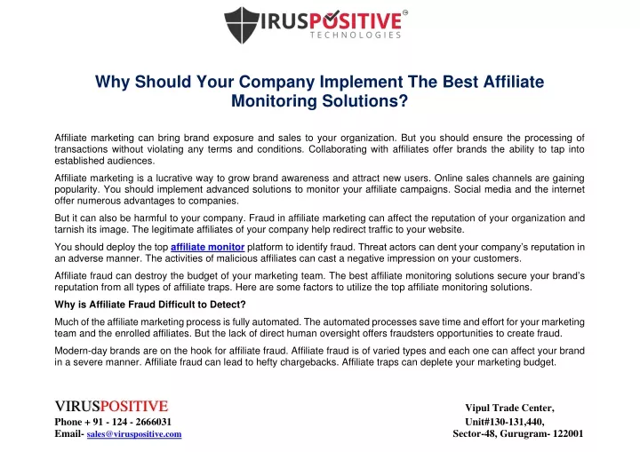 why should your company implement the best