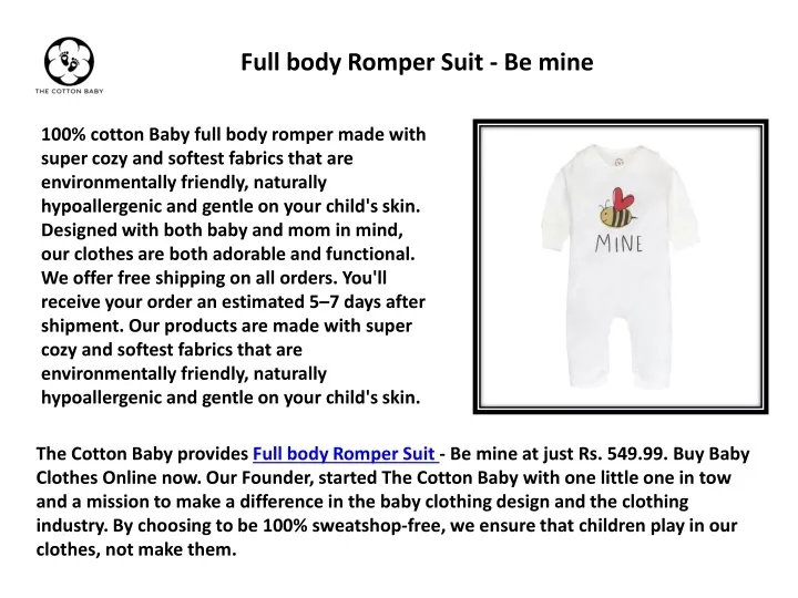 full body romper suit be mine