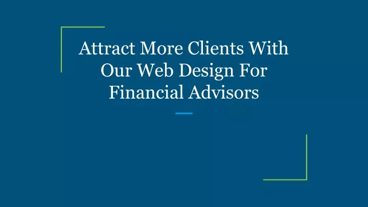 attract more clients with our web design