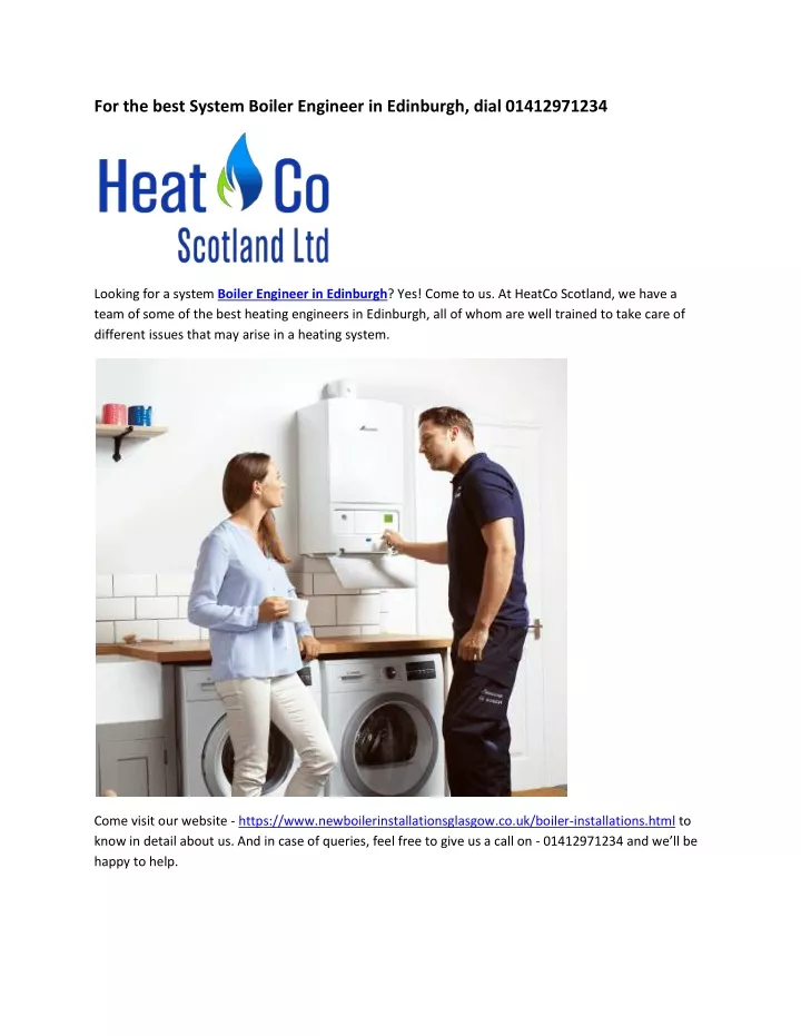 for the best system boiler engineer in edinburgh