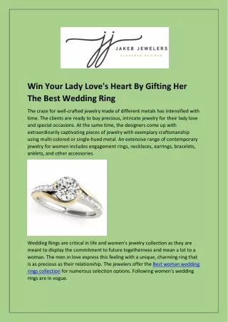Buy Wedding Rings At Best Price from Jakeb Jewelers
