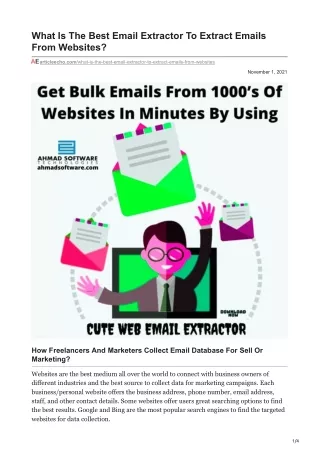 what is the best email extractor to extract