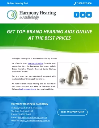 GET TOP-BRAND HEARING AIDS ONLINE AT THE BEST PRICES