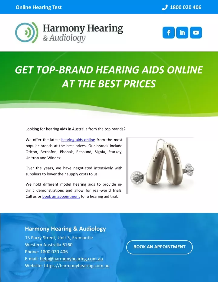 online hearing test