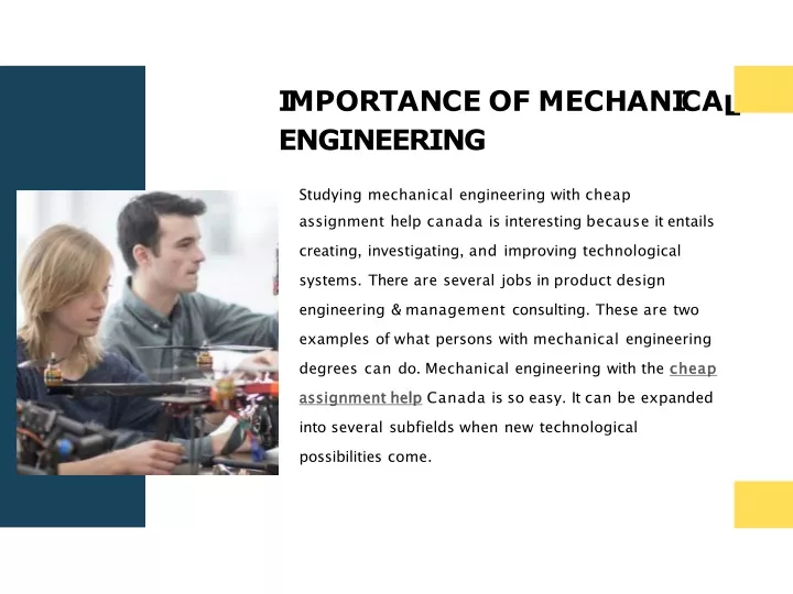 i mportance of mechani ca engineering