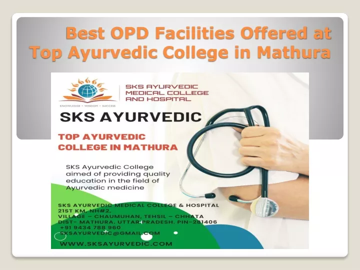 best opd facilities offered at top ayurvedic college in mathura