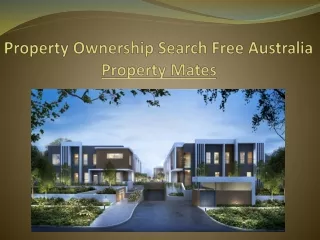 Property Ownership Search Free Australia - Property Mates