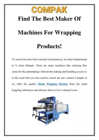 find the best maker of