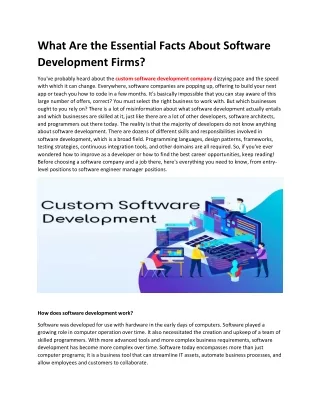 what are the essential facts about software