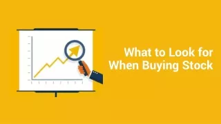 Pritam Deuskar - What to Look for When Buying Stock