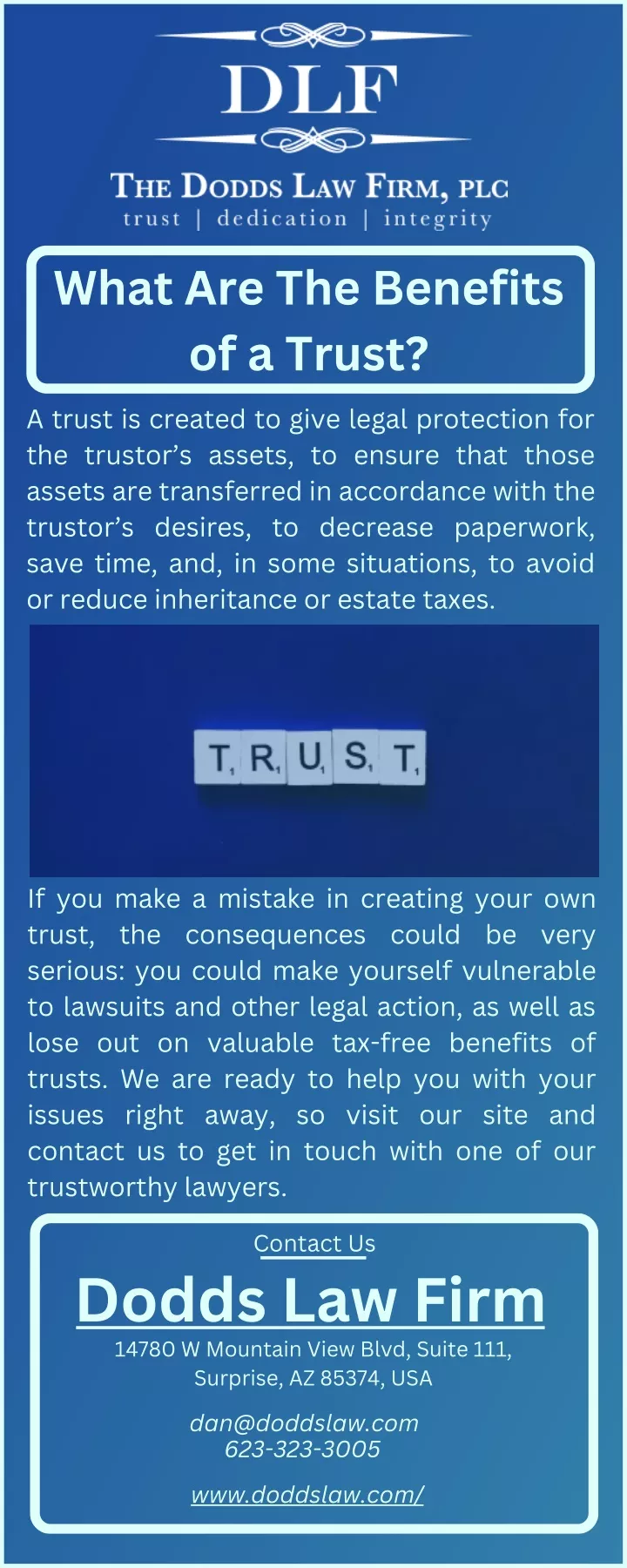 what are the benefits of a trust
