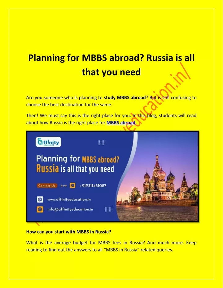 planning for mbbs abroad russia is all that