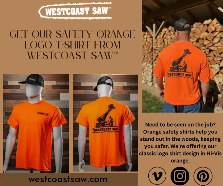 get our safety orange logo t shirt from westcoast