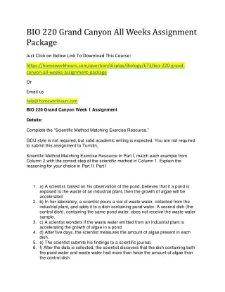 bio 220 grand canyon all weeks assignment package