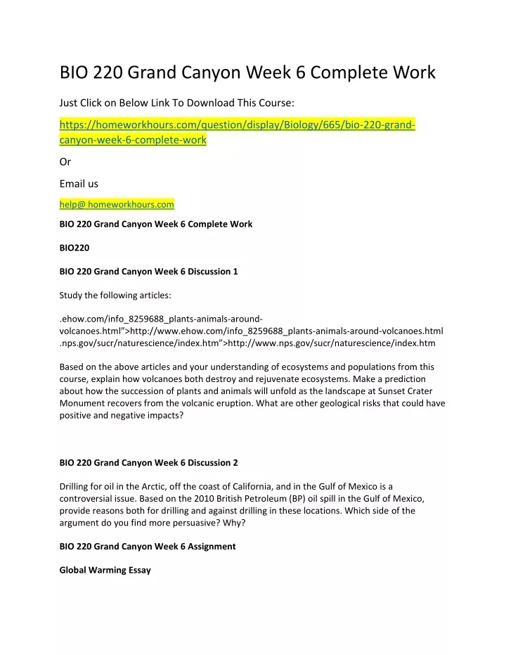 bio 220 grand canyon week 6 complete work